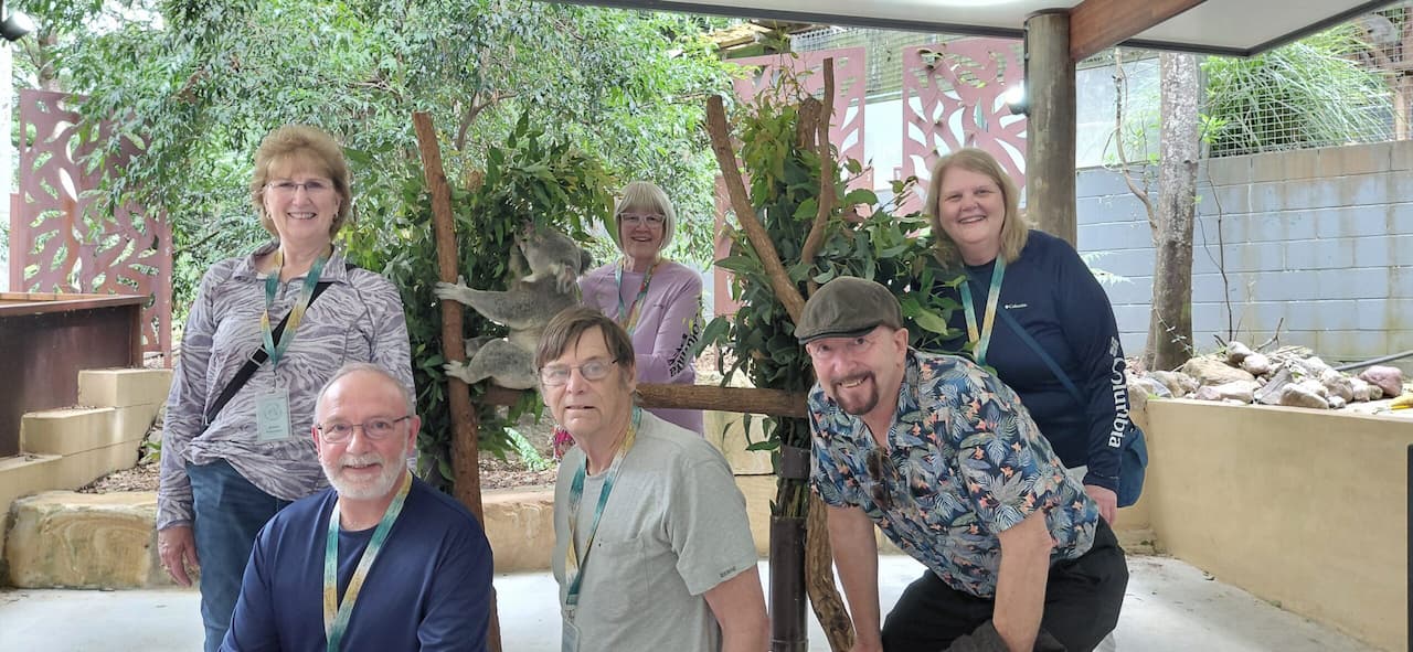 Adventure Day Trips guests at Lone Pine Koala Sanctuary Brisbane on a private guided tour