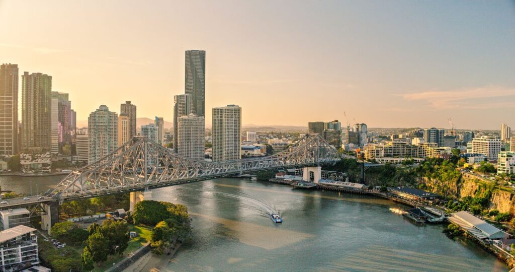 aerial view of brisbane Howard Smith Wharves